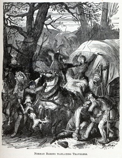 Barones Normandos Asaltando Viajeros, 1882 de Unbekannt