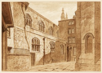 Lado norte de la Capilla Guildhall, Ciudad de Londres, 1886 de Unbekannt