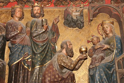 Escultura de la catedral de Notre Dame de París: Epifanía, París, Francia de Unbekannt