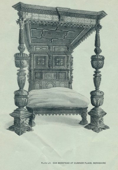 Cama de roble en Cumnor Place, Berkshire, 1915 de Unbekannt