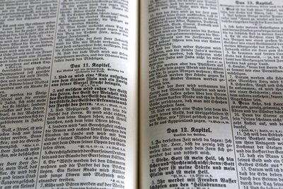 Obersteinbach, Bas-Rhin, Francia, el 29/5/2014 - Biblia. Templo luterano. de Unbekannt