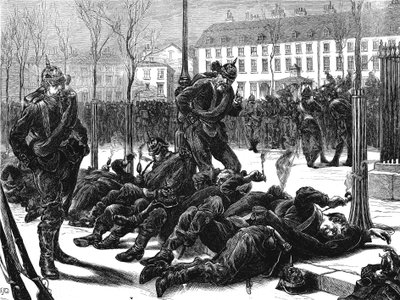 Ocupación de París por los alemanes después de la Guerra Franco-Prusiana, marzo de 1871 de Unbekannt