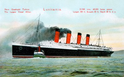 Transatlántico RMS Lusitania, siglo XX de Unbekannt