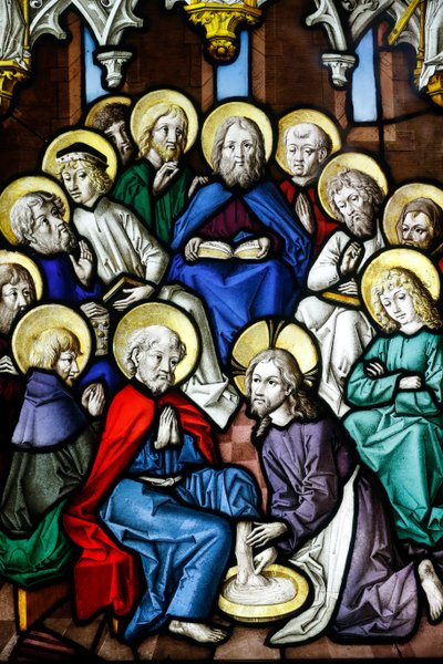 Museo Oeuvre Notre-Dame, Vidriera, Cristo lavando los pies de los apóstoles de Unbekannt