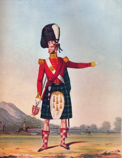 Oficial del 92º Regimiento de Infantería Highland, c. 1833. 1914 de Unbekannt