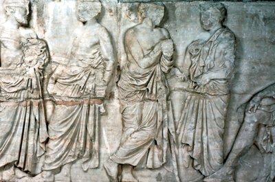 Funcionarios, friso del Partenón, 438-432 a.C. de Unbekannt