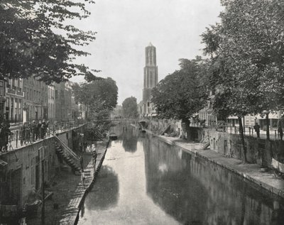 Antiguo canal y torre Dom, Utrecht, Países Bajos de Unbekannt