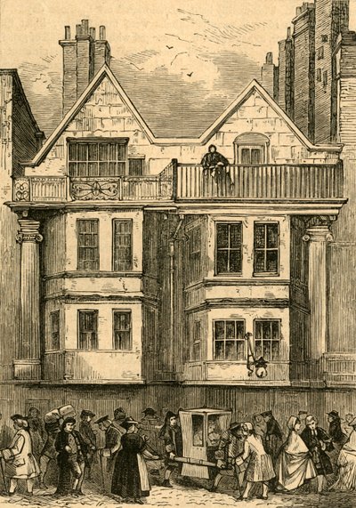 Casas antiguas en Fleet Street, cerca de la iglesia de St. Dunstan, ahora reconstruidas, 1897 de Unbekannt