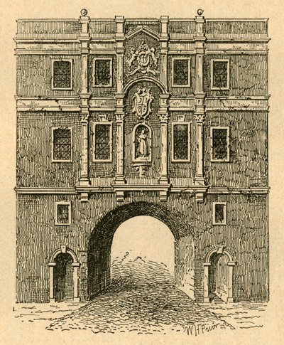 Old Lud Gate, de una impresión publicada alrededor de 1750, 1897 de Unbekannt