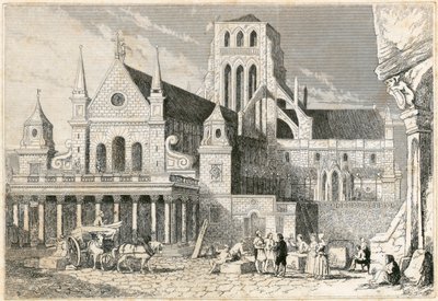 La antigua catedral de San Pablo, Ciudad de Londres, 1660 de Unbekannt