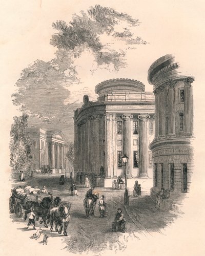Antiguo Ayuntamiento y Edificios Comerciales, Leeds, siglo XIX de Unbekannt