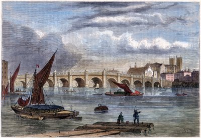 Antiguo Puente de Westminster en 1754 de Unbekannt