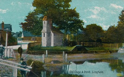 Jaula vieja y estanque, Lingfield, Surrey, c. 1905 de Unbekannt