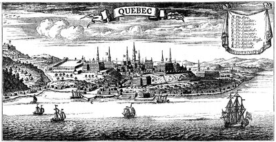 Vista antigua de Quebec, 1730 c1880 de Unbekannt