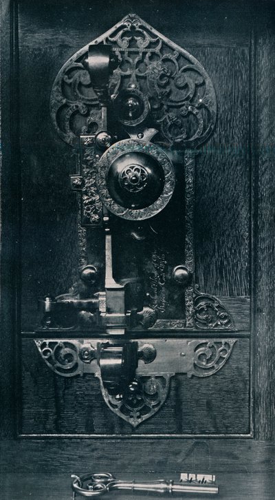 Cerradura de acero portátil de Oliver Cromwell, siglo XVII, 1904 de Unbekannt