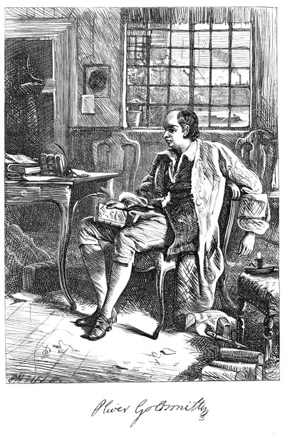 Oliver Goldsmith, dramaturgo del siglo XVIII, c. 1860s de Unbekannt