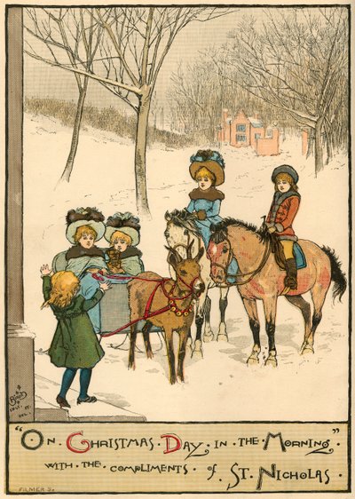 En la mañana de Navidad, con los cumplidos de San Nicolás, 1883 de Unbekannt