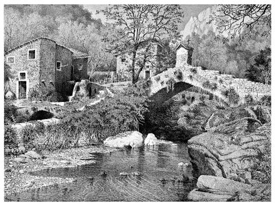 En el camino a Ceriana, San Remo, 1901 de Unbekannt