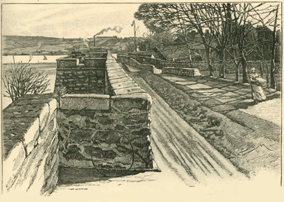 En las murallas de Berwick, mirando al otro lado del Tweed, 1898 de Unbekannt
