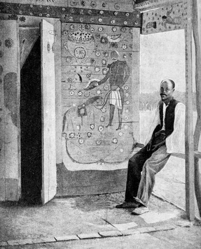 En el umbral de un templo vudú, Haití, 1922 de Unbekannt