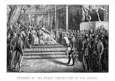 Apertura de la Gran Exposición por la Reina Victoria, Hyde Park, Londres, 1 de mayo de 1851 de Unbekannt