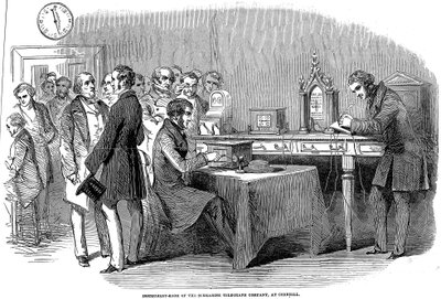 Apertura del enlace telegráfico de Londres a París, 1852 de Unbekannt