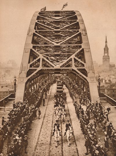 Inauguración del nuevo puente Tyne por el rey Jorge V, Newcastle-upon-Tyne, 10 de octubre de 1928. 1935 de Unbekannt