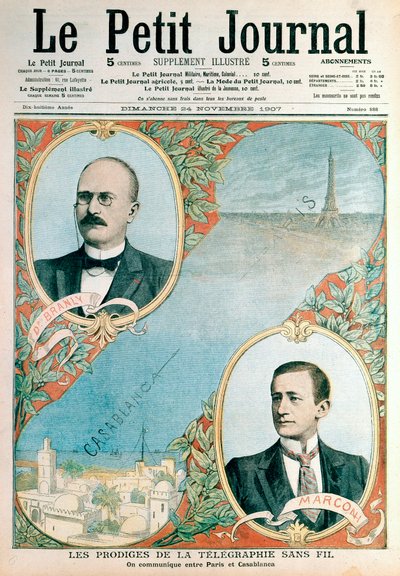 Apertura del enlace de telégrafo inalámbrico entre París y Casablanca, 1907 de Unbekannt