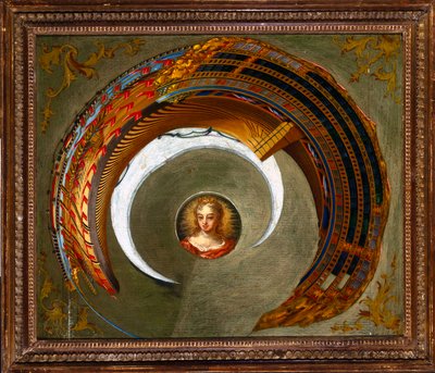 Ilusiones ópticas Pintura anamórfica de un barco, c.1744-1774 de Unbekannt
