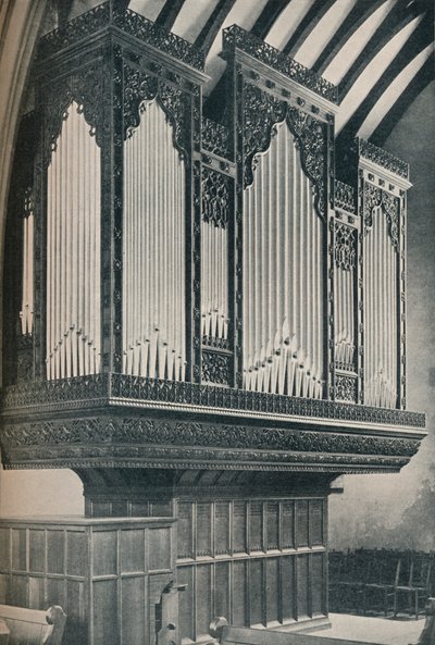 Órgano en la Iglesia Parroquial de Towyn, c1910 de Unbekannt