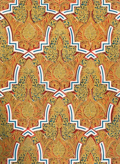 Ornamento en paneles en las paredes, Corte de la Mezquita, 1907 de Unbekannt