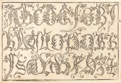 Alfabeto ornamental, 1480-1490 de Unbekannt