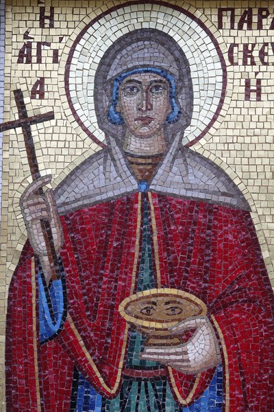 Mosaico ortodoxo en un pueblo de Troodos, Santa Paraskevi, Chipre de Unbekannt