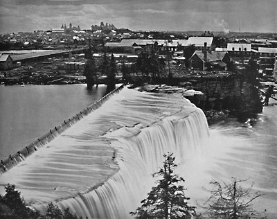 Ottawa, Canadá, desde Rideau Falls, c1897 de Unbekannt