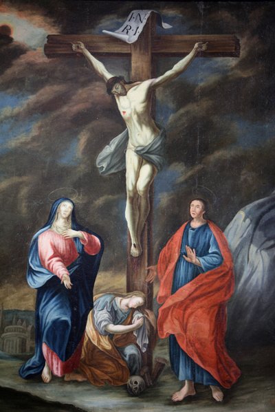 Iglesia de Nuestra Señora de la Asunción. Pintura de la Crucifixión, Cordon, Francia de Unbekannt
