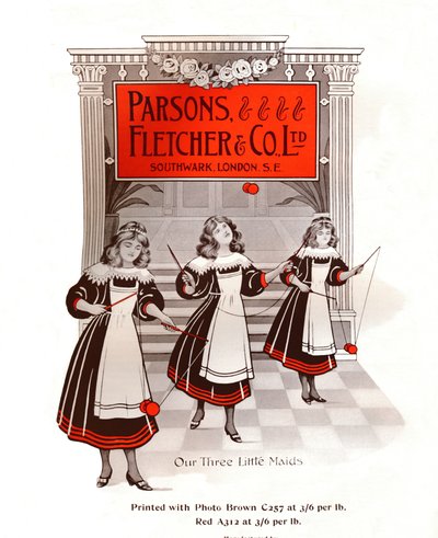 Nuestras tres pequeñas doncellas - Anuncio de Parsons, Fletcher & Co., Ltd., 1909 de Unbekannt