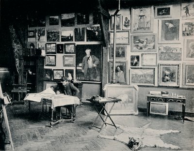 P. Roll en su estudio, c. 1897 de Unbekannt