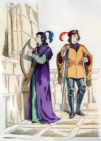 Paje y trovador del siglo XIII, 1882-1884 de Unbekannt