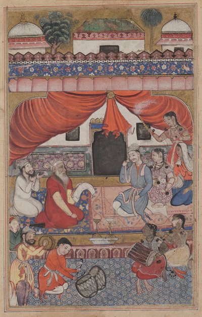 Página de Cuentos de un loro Tuti-nama: Trigésima tercera noche: Preparativos para el matrimonio..., c. 156 de Unbekannt