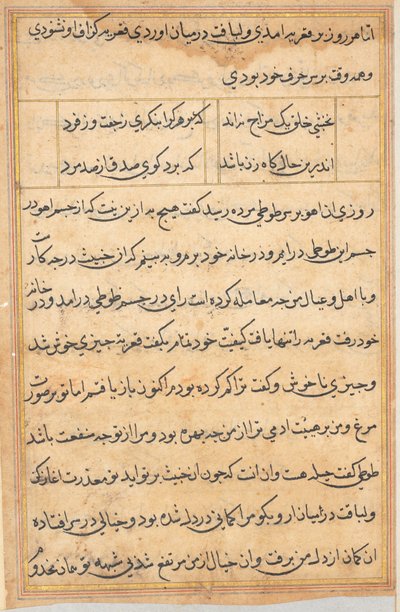 Página de Cuentos de un loro Tuti-nama: página de texto, c. 1560 de Unbekannt