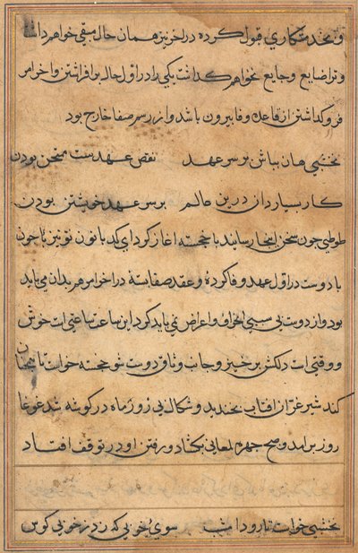 Página de Cuentos de un Loro Tuti-nama: página de texto, c. 1560 de Unbekannt