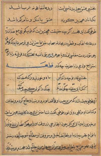 Página de Cuentos de un loro Tuti-nama: página de texto, c. 1560 de Unbekannt