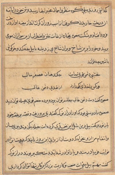 Página de Cuentos de un loro Tuti-nama: página de texto, c. 1560 de Unbekannt