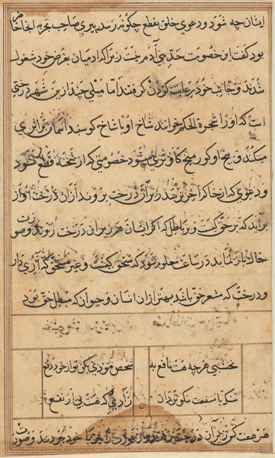 Página de Cuentos de un loro Tuti-nama: página de texto, c. 1560 de Unbekannt