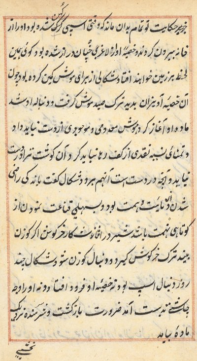 Página de Cuentos de un loro Tuti-nama: página de texto, c. 1560 de Unbekannt