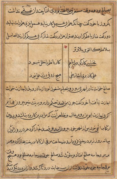 Página de Cuentos de un Loro Tuti-nama: página de texto, c. 1560 de Unbekannt
