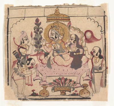 Página de un Ramayana disperso: Historia de Rama, ca. mediados del siglo XVIII de Unbekannt