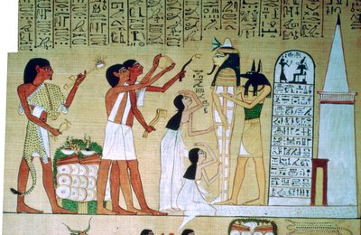 Página del Libro de los Muertos de Hunefer, de Tebas, Egipto, dinastía XIX, c. 1300 a.C. de Unbekannt