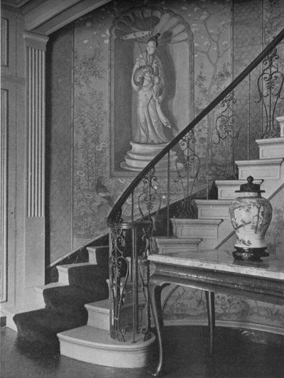 Decoración pintada, pared de la escalera, casa de la Sra. WK Vanderbilt, Ciudad de Nueva York, 1924 de Unbekannt