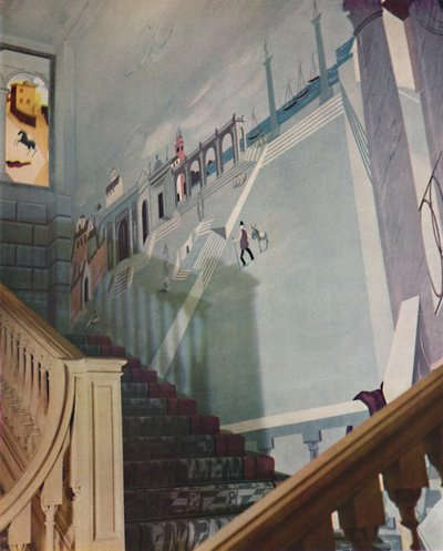 Fresco pintado para una escalera de Unbekannt